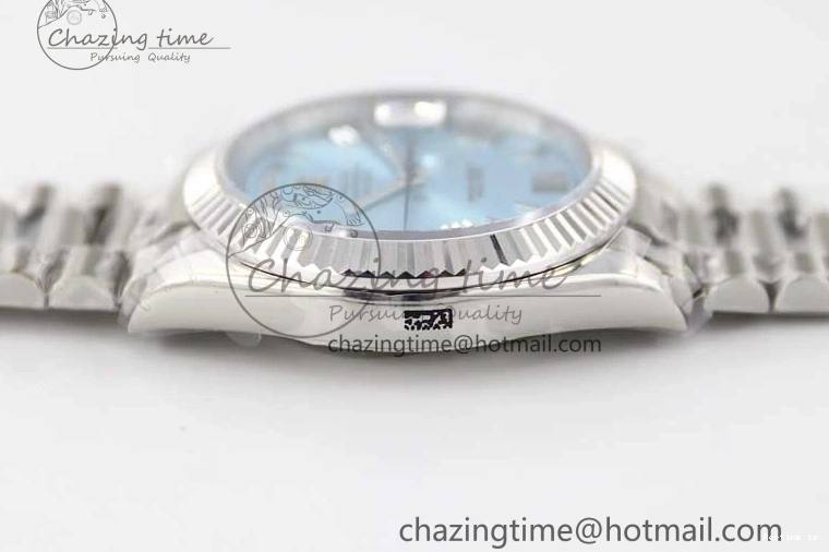 1230 Soft Day Date 40mm SS 904L Steel TWF 1:1 Best Edition Ice Blue Roman Dial on SS Bracelet A 2359